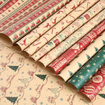 Load image into Gallery viewer, Gift Wrapping Paper, Made from Recycled Kraft Paper, 20 Pack 70X50CM Folded Sheets With Ribbon
