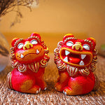 Load image into Gallery viewer, Original Handmade Cute Guardian Looking Back Lion
