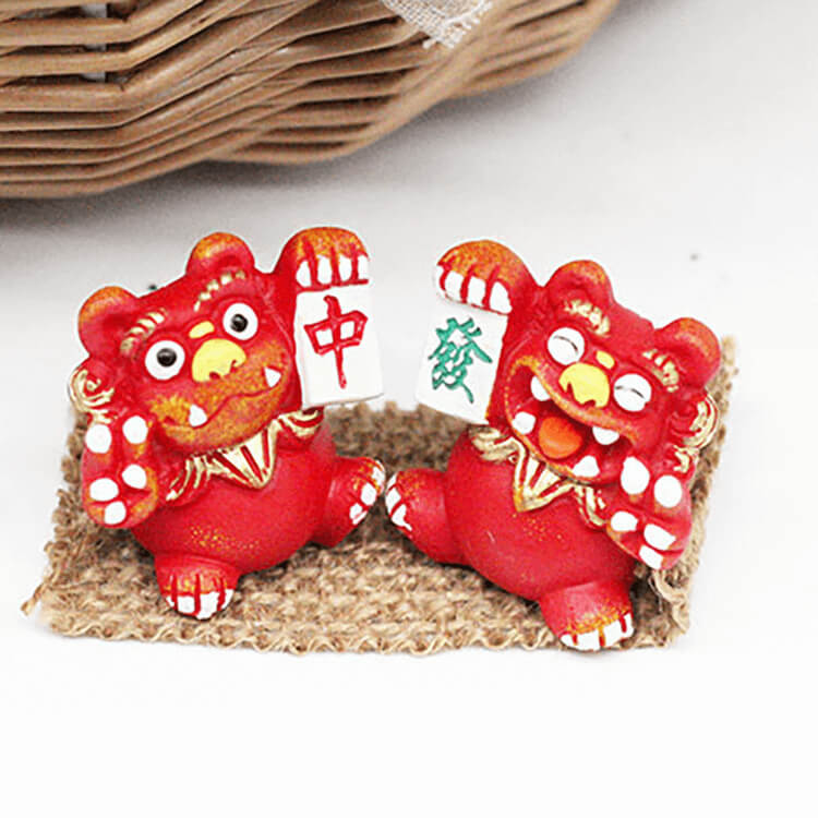 Chinese Style Unique Mahjong Lucky Little Lion