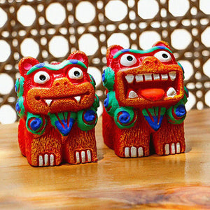 Handmade Lucky Creative Square Lion