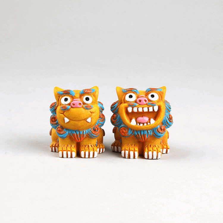 Retro Lion Original Hand-Painted Resin Ornaments